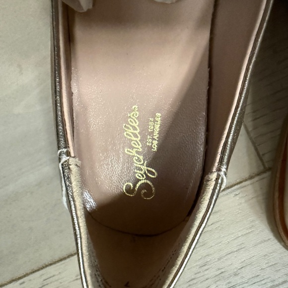 Seychelles Shimmering Gold Slip-Ons - Picture 2 of 9